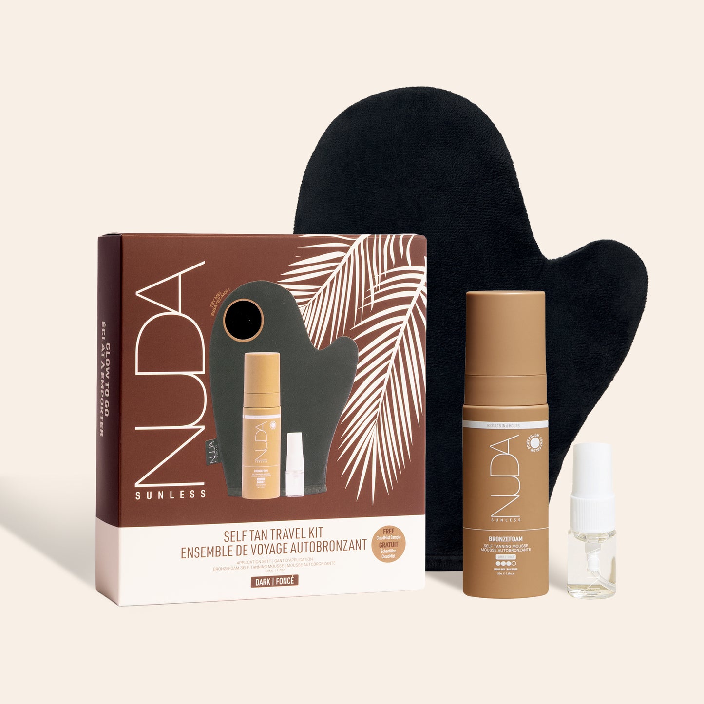 ENSEMBLE AUTOBRONZANT DE VOYAGE